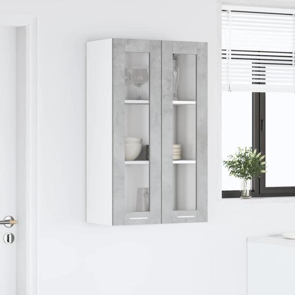 Hängeschrank Riga Beton Grau 60 x 31 x 100 cm Holzwerkstoff