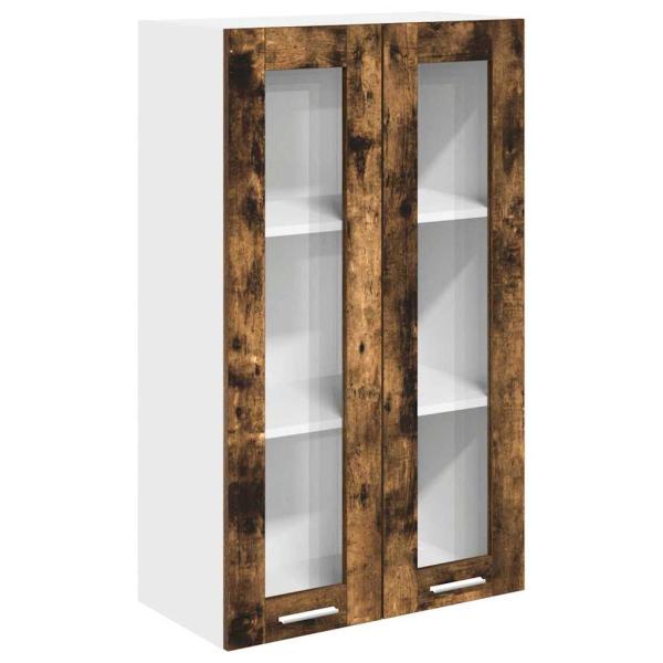 Hängeschrank mit Regal Riga Geräucherte Eiche 60 x 31 x 100 cm