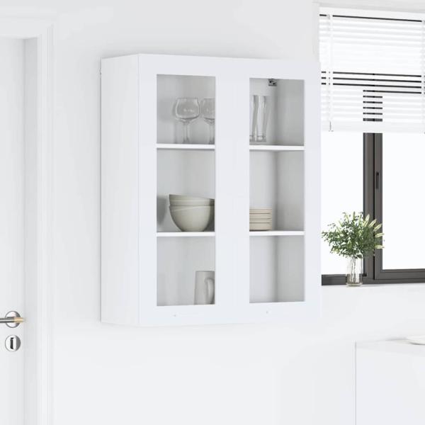 Hängeschrank mit Regal Riga Weiß 80 x 31 x 100 cm Holzwerkstoff
