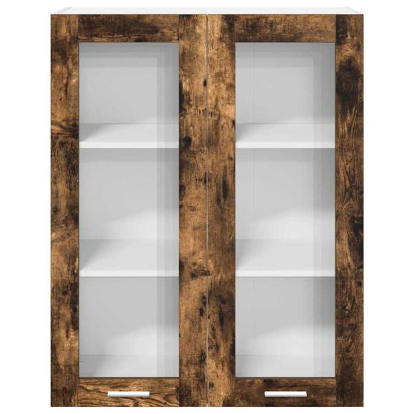 Hängeschrank mit Regal Riga Geräucherte Eiche 80 x 31 x 100 cm