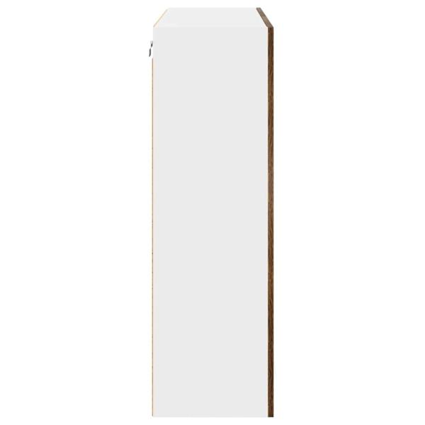 Hängeschrank mit Regal Riga Geräucherte Eiche 80 x 31 x 100 cm