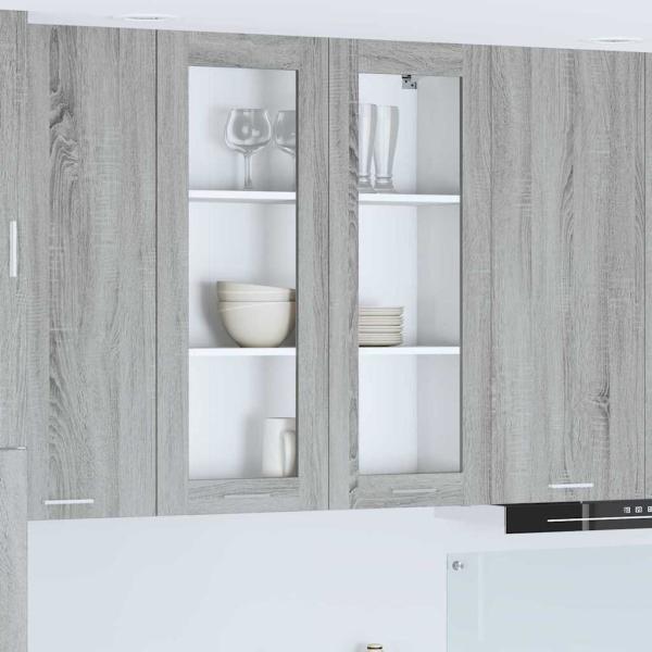 ARDEBO.de - Hängeschrank Riga Graues Sonoma 80 x 31 x 100 cm Holzwerkstoff