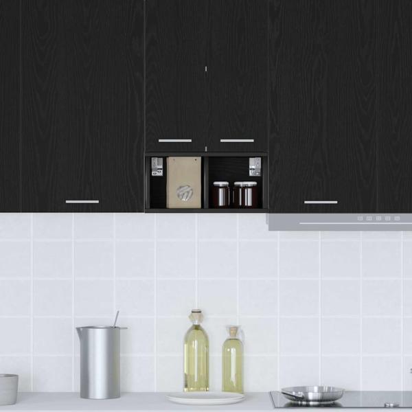 Hängeschrank Riga Schwarz Eichen-Optik 20 x 29,5 x 40 cm