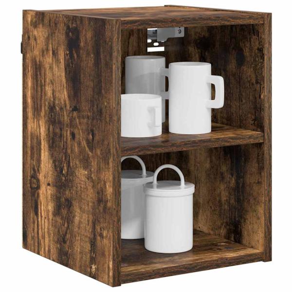 Hängeschrank mit Regal Riga Geräucherte Eiche 30 x 29,5 x 40 cm
