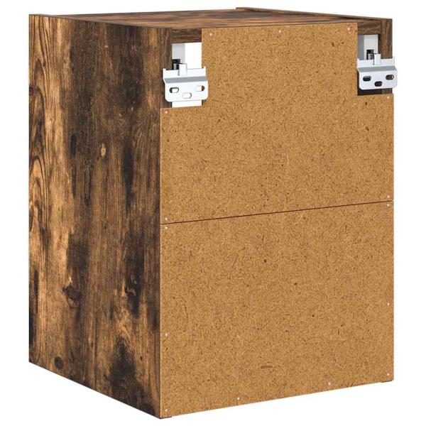 Hängeschrank mit Regal Riga Geräucherte Eiche 30 x 29,5 x 40 cm