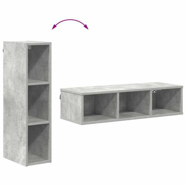 Hängeschrank Riga Beton Grau 20 x 29,5 x 80 cm Holzwerkstoff