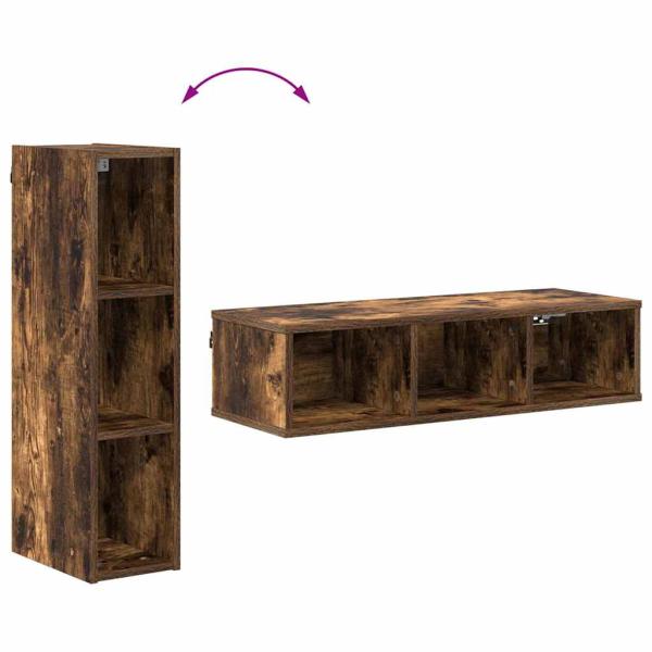 Hängeschrank mit Regal Riga Geräucherte Eiche 20 x 29,5 x 80 cm