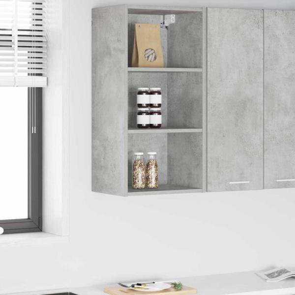 ARDEBO.de - Hängeschrank Riga Beton Grau 40 x 29,5 x 80 cm Holzwerkstoff
