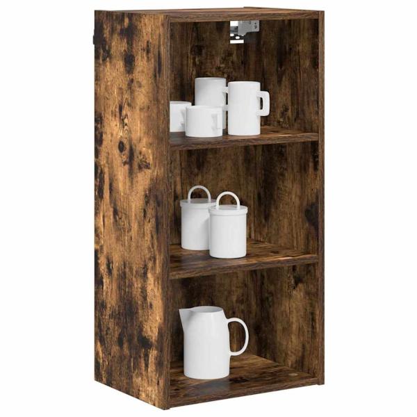 Hängeschrank mit Regal Riga Geräucherte Eiche 40 x 29,5 x 80 cm