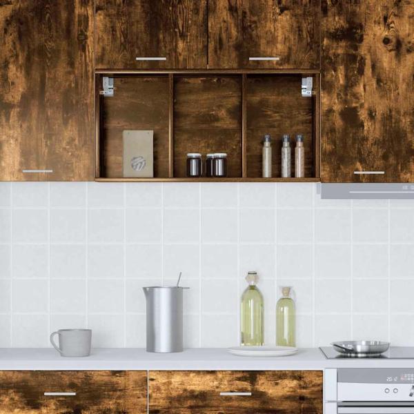Hängeschrank mit Regal Riga Geräucherte Eiche 40 x 29,5 x 80 cm
