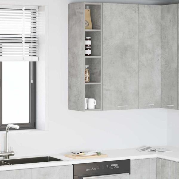 ARDEBO.de - Hängeschrank Riga Beton Grau 20 x 29,5 x 100 cm Holzwerkstoff