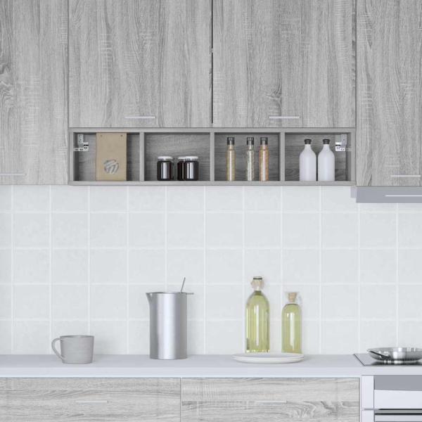 Hängeschrank mit Regal Riga Graues Sonoma 20 x 29,5 x 100 cm