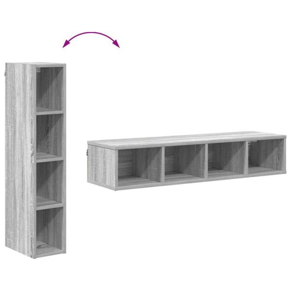 Hängeschrank mit Regal Riga Graues Sonoma 20 x 29,5 x 100 cm