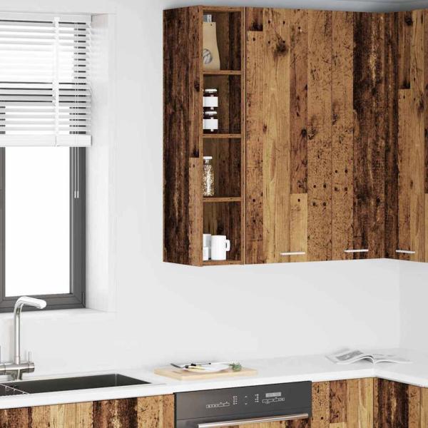 ARDEBO.de - Hängeschrank Riga Altholz 20 x 29,5 x 100 cm Holzwerkstoff