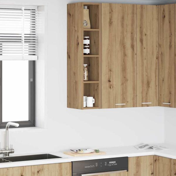ARDEBO.de - Hängeschrank mit Regal Riga Artisan-Eiche 20 x 29,5 x 100 cm