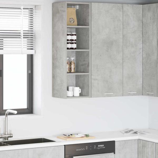 ARDEBO.de - Hängeschrank Riga Beton Grau 30 x 29,5 x 100 cm Holzwerkstoff