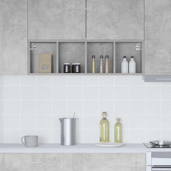 Hängeschrank Riga Beton Grau 30 x 29,5 x 100 cm Holzwerkstoff