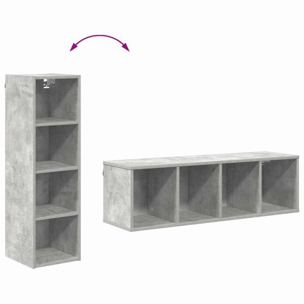 Hängeschrank Riga Beton Grau 30 x 29,5 x 100 cm Holzwerkstoff