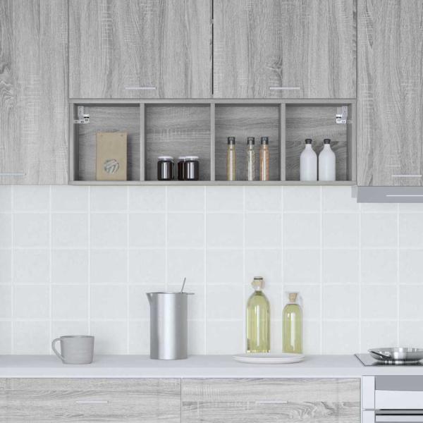 Hängeschrank mit Regal Riga Graues Sonoma 30 x 29,5 x 100 cm