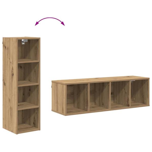 Hängeschrank mit Regal Riga Artisan-Eiche 30 x 29,5 x 100 cm