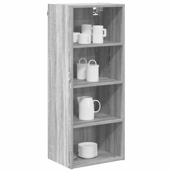 ARDEBO.de - Hängeschrank mit Regal Riga Graues Sonoma 40 x 29,5 x 100 cm