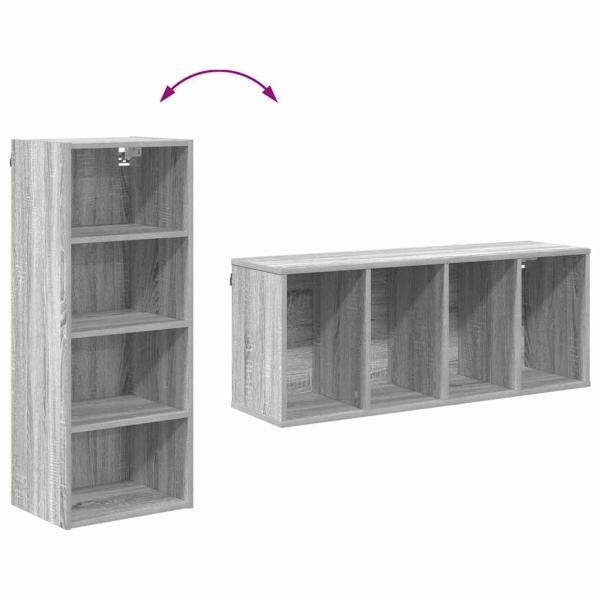 Hängeschrank mit Regal Riga Graues Sonoma 40 x 29,5 x 100 cm