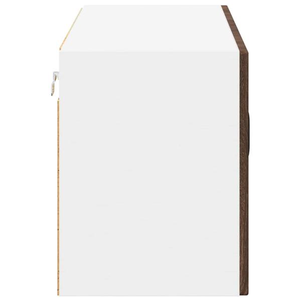 Küchenhängeschrank mit Regal Braun Eichen-Optik 80 x 31 x 40 cm