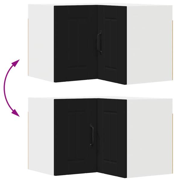 Küchenhängeschrank Schwarz 57 x 57 x 40 cm Holzwerkstoff