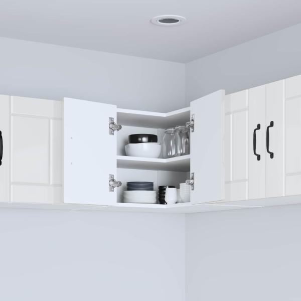 Küchenhängeschrank Hochglanz Weiß 57 x 57 x 40 cm Holzwerkstoff