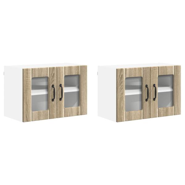 ARDEBO.de - Küchenhängeschrank mit Regal 2 pcs Sonoma-Eiche 60 x 31 x 40 cm