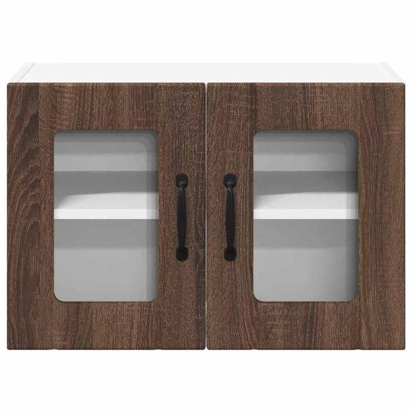 Küchenhängeschrank mit Regal Braun Eichen-Optik 60 x 31 x 40 cm