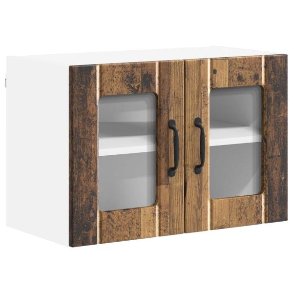 Wandglas-Schrank LUCCA 2 stk. Altholz Holzwerkstoff
