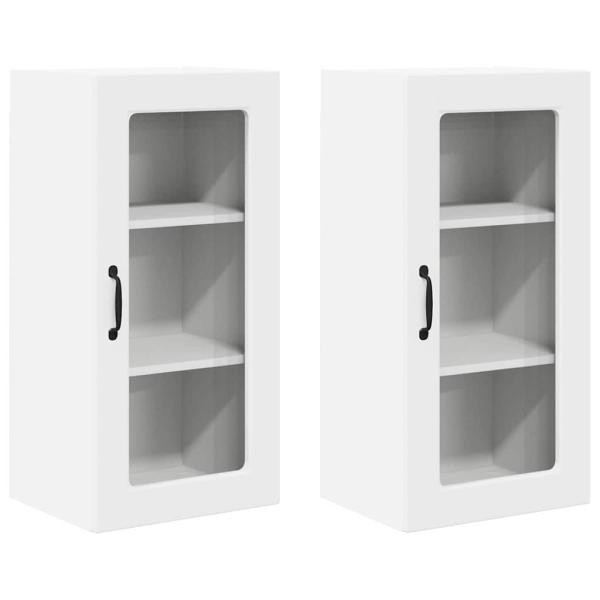 ARDEBO.de - Küchenhängeschrank 2 pcs Weiß 40 x 31 x 80 cm Holzwerkstoff