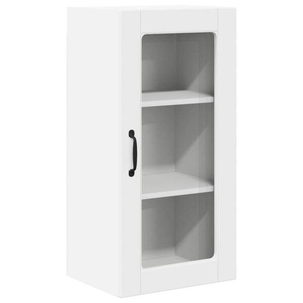 Wandglas-Schrank LUCCA 2 stk. Weiß Holzwerkstoff