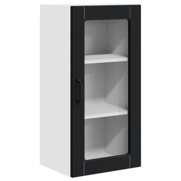 Wandglas-Schrank LUCCA Schwarz 40 x 31 x 80 cm Holzwerkstoff