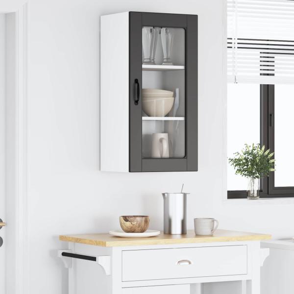Wandglas-Schrank LUCCA Schwarz 40 x 31 x 80 cm Holzwerkstoff
