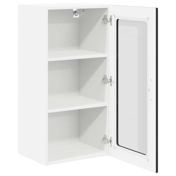 Wandglas-Schrank LUCCA Schwarz 40 x 31 x 80 cm Holzwerkstoff