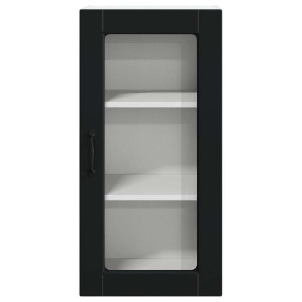 Küchenhängeschrank 2 pcs Schwarz 40 x 31 x 80 cm Holzwerkstoff