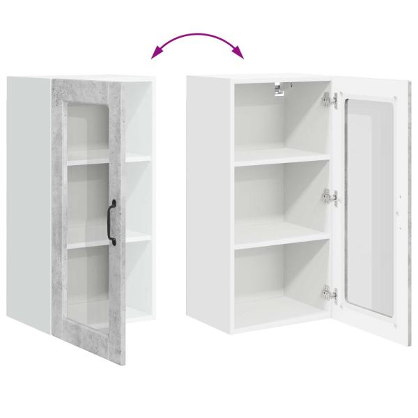 Küchenhängeschrank Beton Grau 40 x 31 x 80 cm Holzwerkstoff