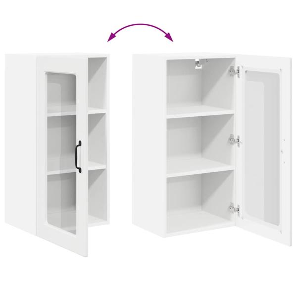Küchenhängeschrank Hochglanz Weiß 40 x 31 x 80 cm Holzwerkstoff
