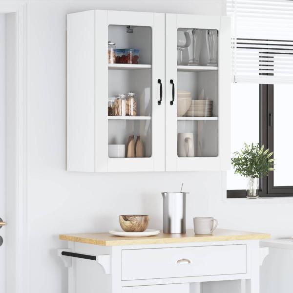 Küchenhängeschrank mit Tür 2 pcs Hochglanz Weiß 40 x 31 x 80 cm