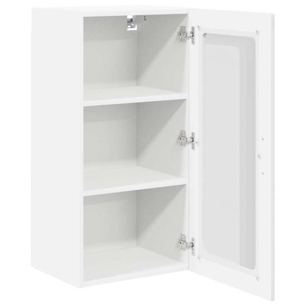 Küchenhängeschrank mit Tür 2 pcs Hochglanz Weiß 40 x 31 x 80 cm