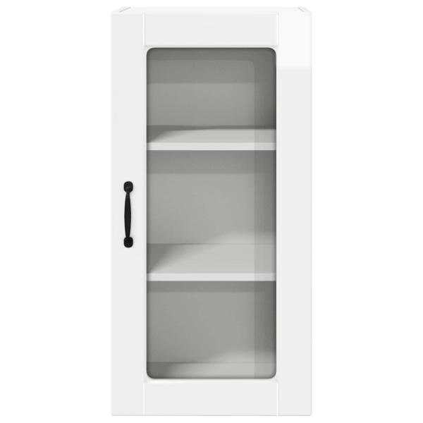 Küchenhängeschrank mit Tür 2 pcs Hochglanz Weiß 40 x 31 x 80 cm