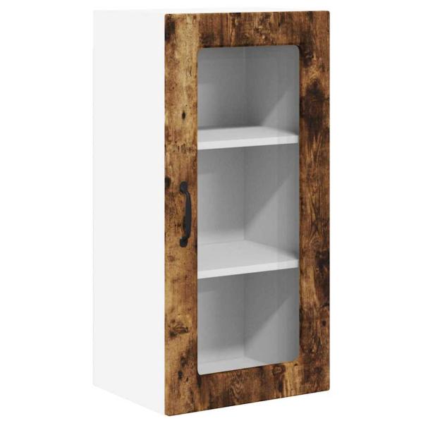 Küchenhängeschrank mit Regal Geräucherte Eiche 40 x 31 x 80 cm