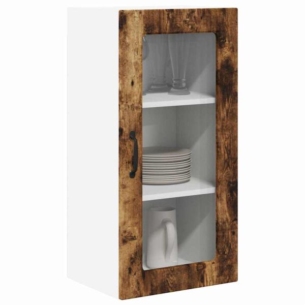 Küchenhängeschrank mit Regal Geräucherte Eiche 40 x 31 x 80 cm