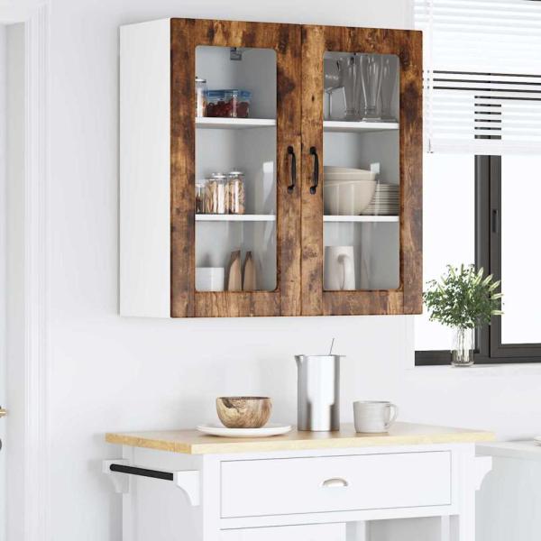 Küchenhängeschrank mit Regal Geräucherte Eiche 40 x 31 x 80 cm