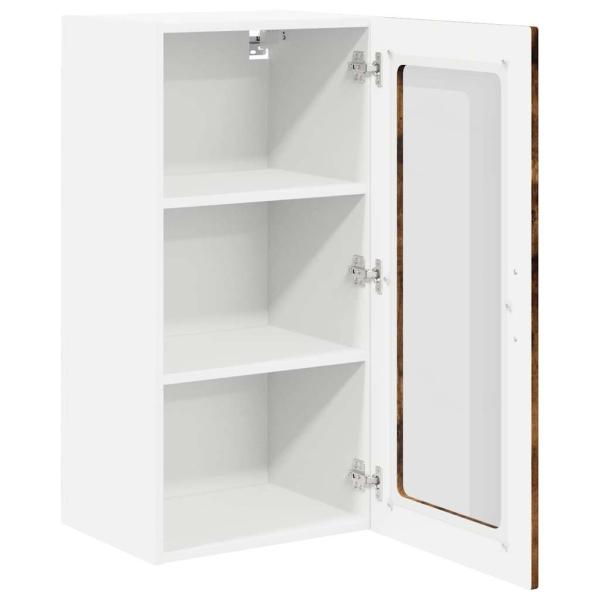Küchenhängeschrank mit Regal Geräucherte Eiche 40 x 31 x 80 cm