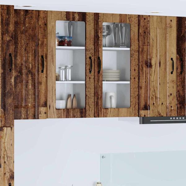 ARDEBO.de - Küchenhängeschrank 2 pcs Altholz 40 x 31 x 80 cm Holzwerkstoff