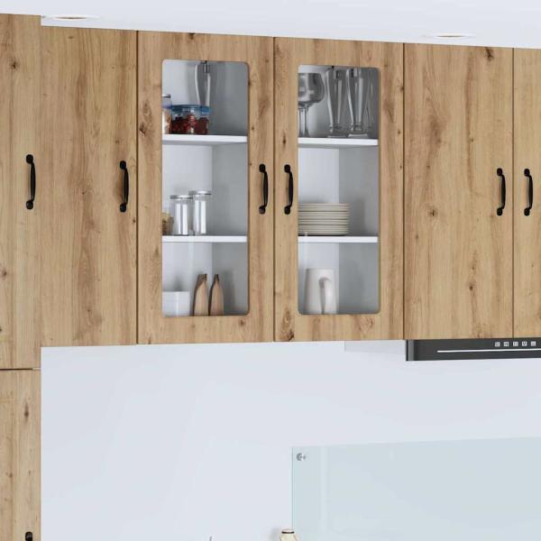 ARDEBO.de - Küchenhängeschrank mit Tür 2 pcs Artisan-Eiche 40 x 31 x 80 cm