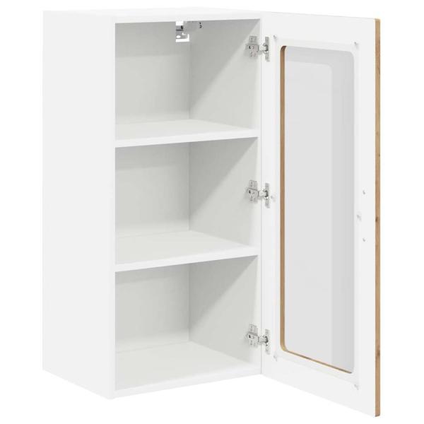 Küchenhängeschrank mit Tür 2 pcs Artisan-Eiche 40 x 31 x 80 cm